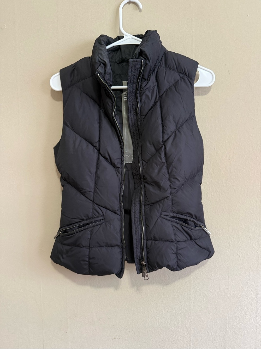 add Women's Black Quilted Puffer Vest with Zip Pockets